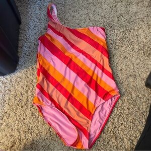 ModCloth One Shoulder Swimsuit Large